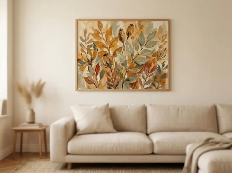 botanical wall art for warm rooms