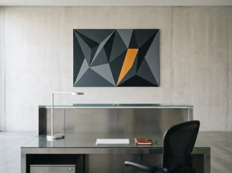 Reception area wall art